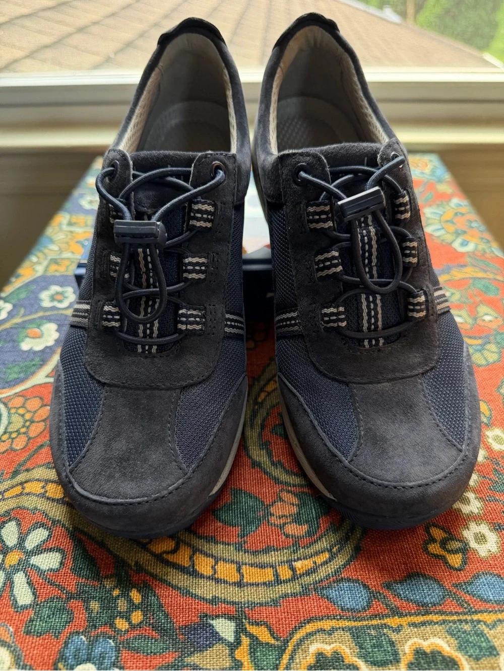 Dansko Women's Sneakers Navy Blue Bungee toggle Lace-Up